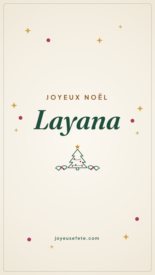 Image « Joyeux Noël Layana » au format story