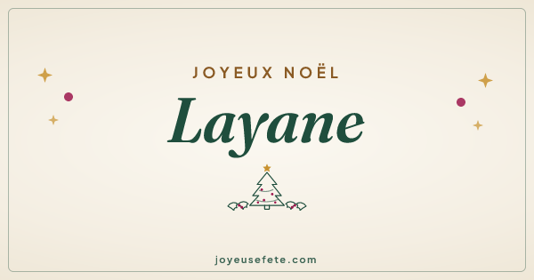 Image « Joyeux Noël Layane » au format large