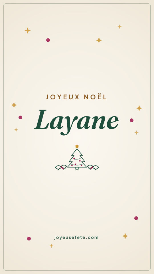 Image « Joyeux Noël Layane » au format story
