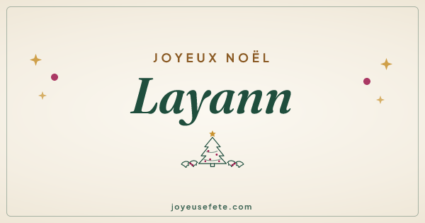 Image « Joyeux Noël Layann » au format large