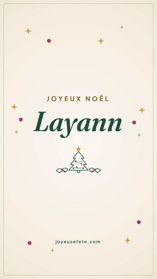 Image « Joyeux Noël Layann » au format story