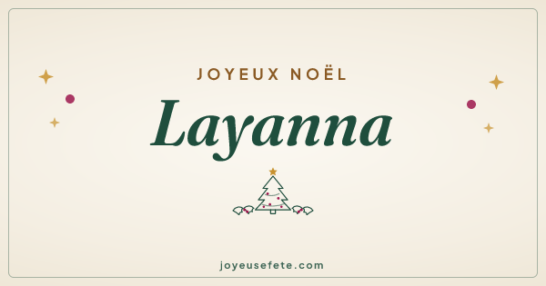 Image « Joyeux Noël Layanna » au format large