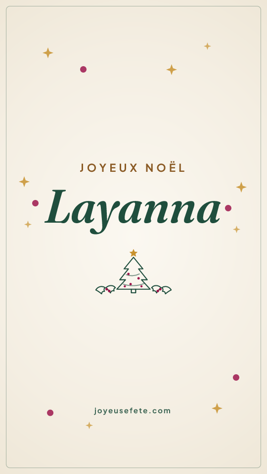 Image « Joyeux Noël Layanna » au format story