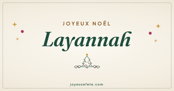 Image « Joyeux Noël Layannah » au format large