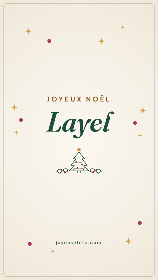 Image « Joyeux Noël Layel » au format story