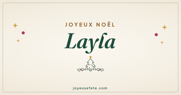 Image « Joyeux Noël Layla » au format large
