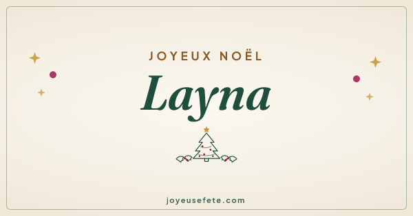 Image « Joyeux Noël Layna » au format large