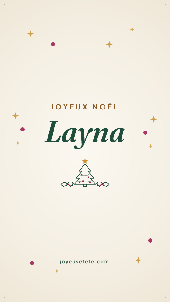 Image « Joyeux Noël Layna » au format story