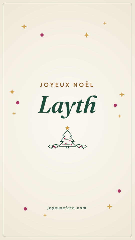 Image « Joyeux Noël Layth » au format story