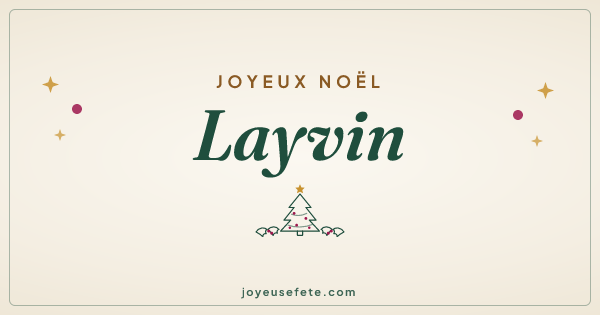 Image « Joyeux Noël Layvin » au format large
