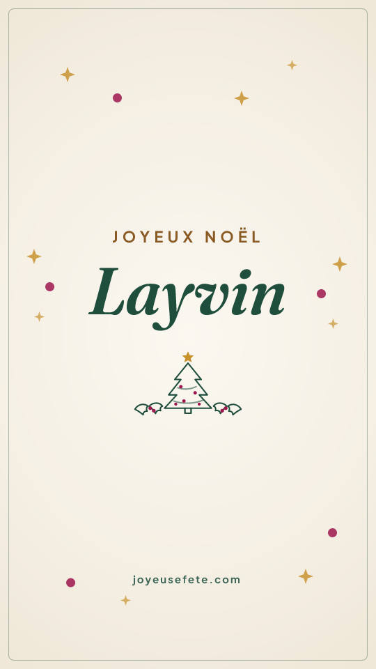Image « Joyeux Noël Layvin » au format story
