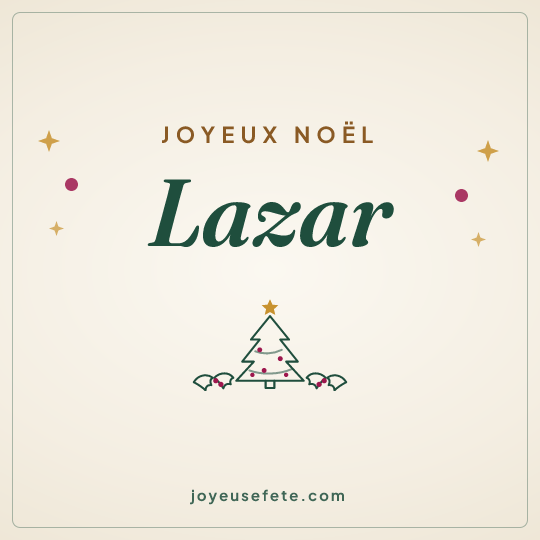 Image carrée « Joyeux Noël Lazar » pour WhatsApp
