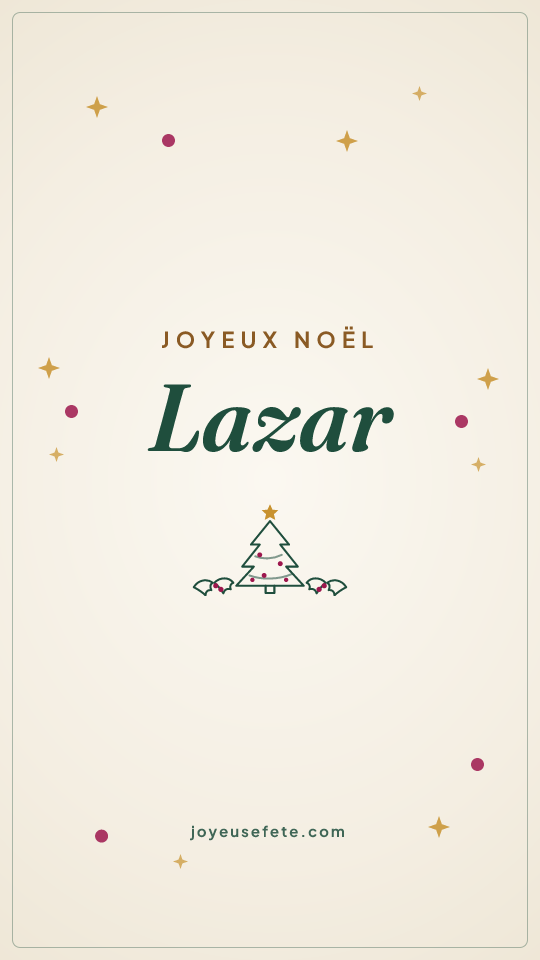 Image « Joyeux Noël Lazar » au format story