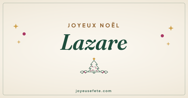 Image « Joyeux Noël Lazare » au format large