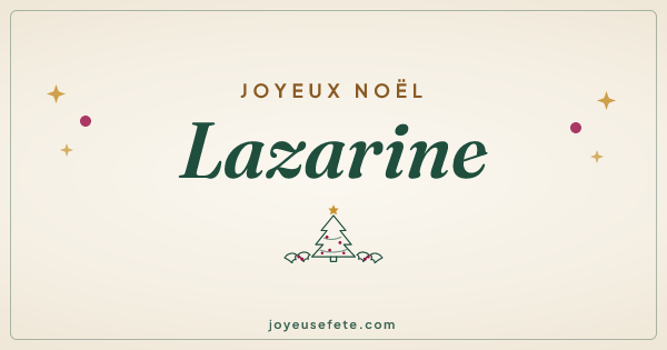 Image « Joyeux Noël Lazarine » au format large