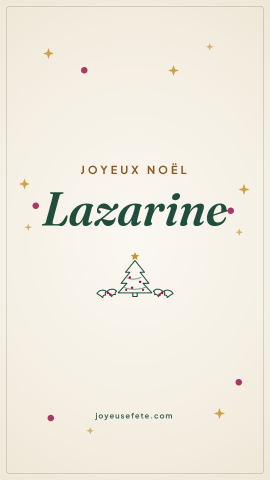 Image « Joyeux Noël Lazarine » au format story