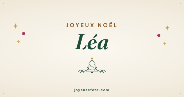 Image « Joyeux Noël Léa » au format large