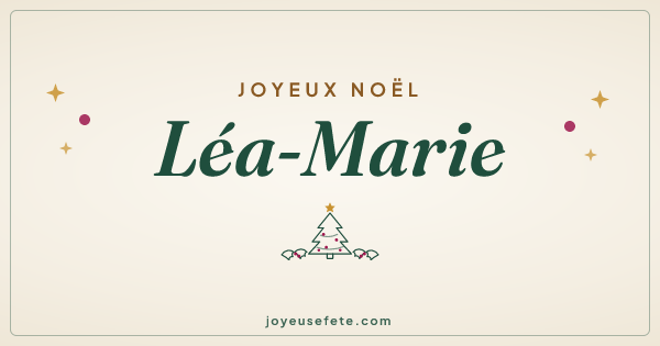 Image « Joyeux Noël Léa-Marie » au format large