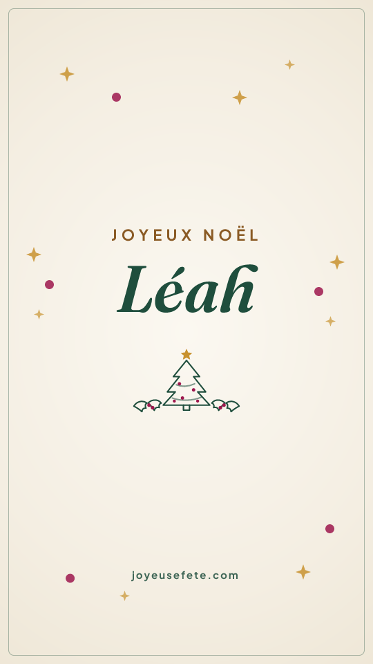 Image « Joyeux Noël Léah » au format story
