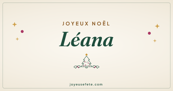 Image « Joyeux Noël Léana » au format large