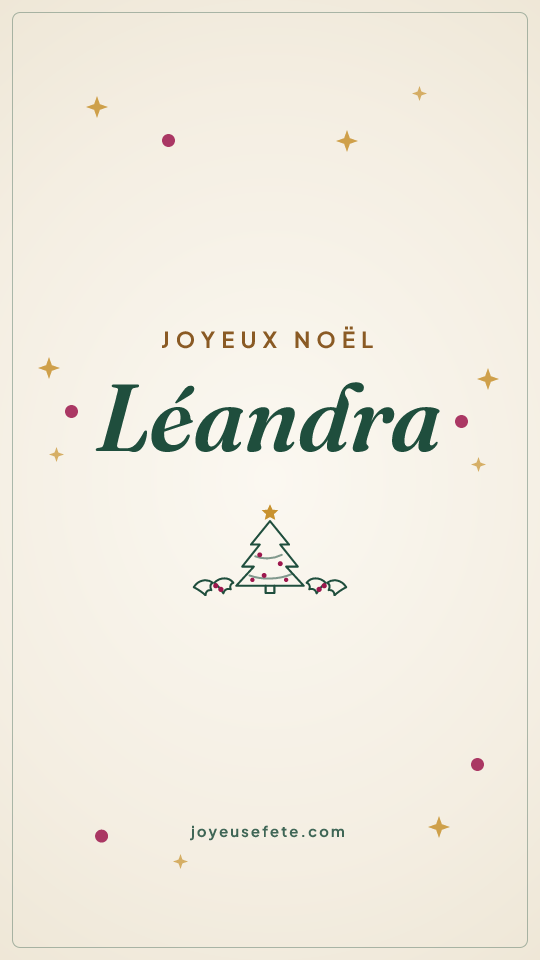 Image « Joyeux Noël Léandra » au format story