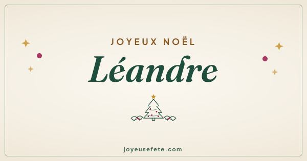 Image « Joyeux Noël Léandre » au format large