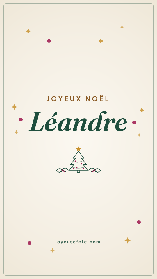 Image « Joyeux Noël Léandre » au format story