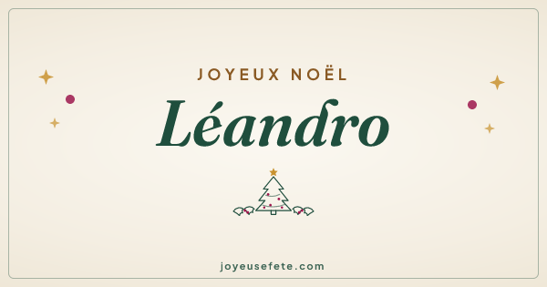 Image « Joyeux Noël Léandro » au format large