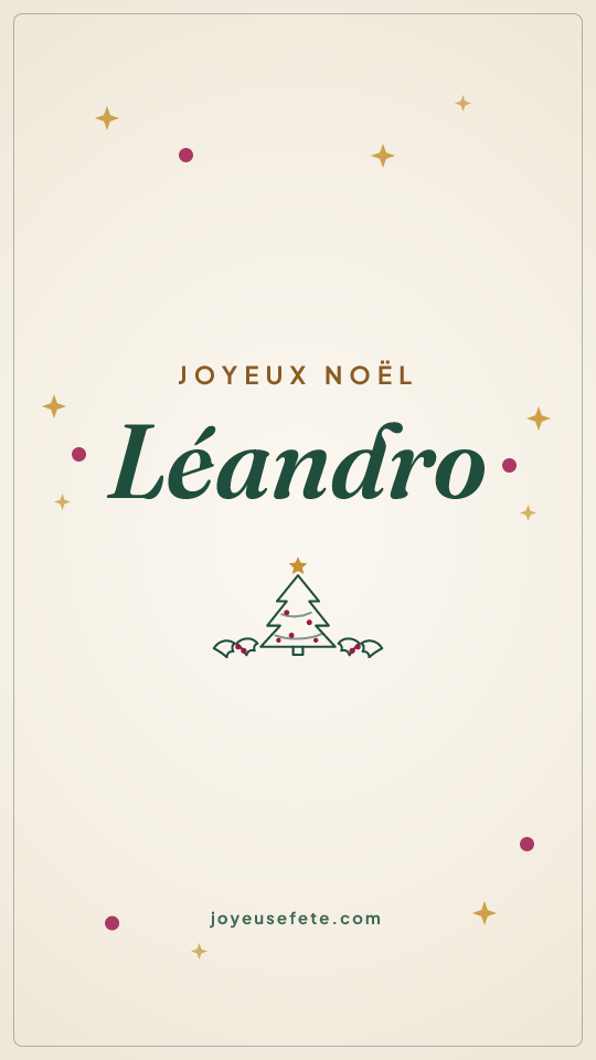Image « Joyeux Noël Léandro » au format story