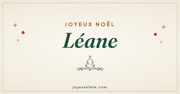 Image « Joyeux Noël Léane » au format large