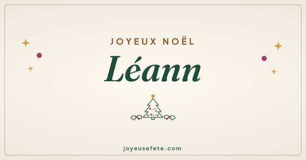 Image « Joyeux Noël Léann » au format large