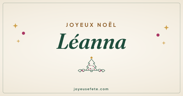 Image « Joyeux Noël Léanna » au format large