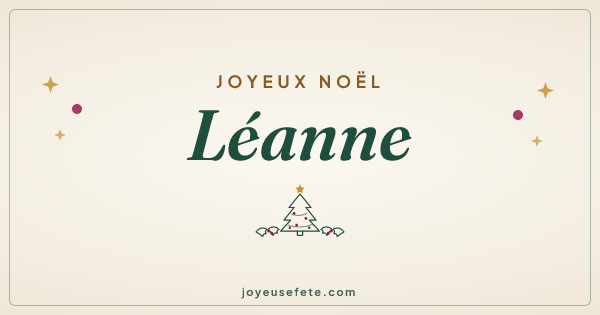 Image « Joyeux Noël Léanne » au format large