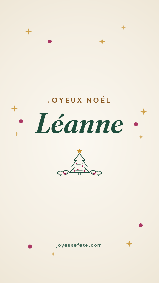 Image « Joyeux Noël Léanne » au format story