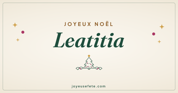 Image « Joyeux Noël Leatitia » au format large