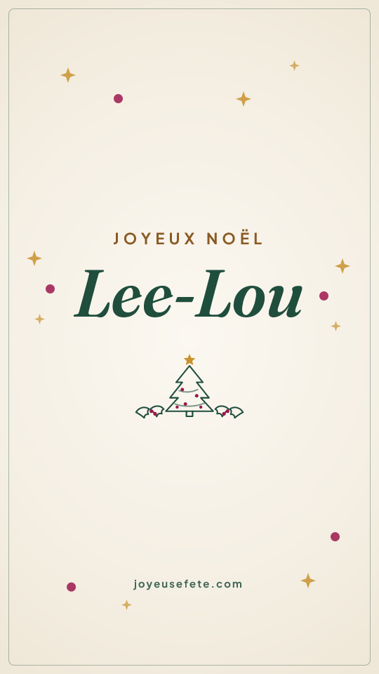 Image « Joyeux Noël Lee-Lou » au format story