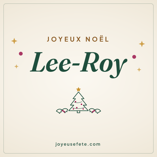 Image carrée « Joyeux Noël Lee-Roy » pour WhatsApp