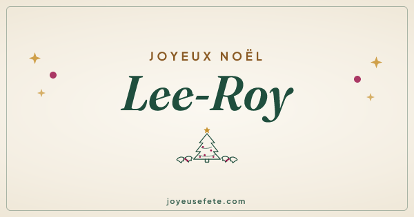 Image « Joyeux Noël Lee-Roy » au format large