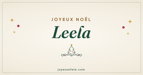 Image « Joyeux Noël Leela » au format large