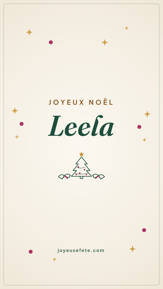 Image « Joyeux Noël Leela » au format story