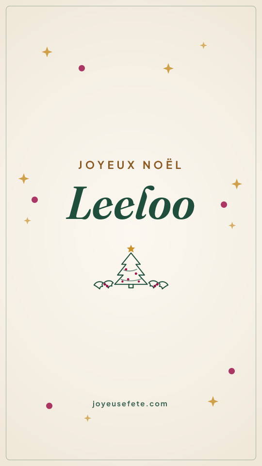 Image « Joyeux Noël Leeloo » au format story