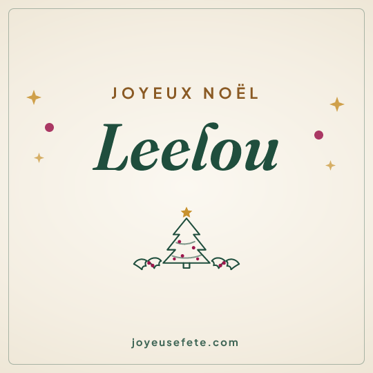 Image carrée « Joyeux Noël Leelou » pour WhatsApp