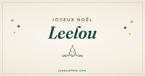 Image « Joyeux Noël Leelou » au format large