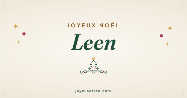 Image « Joyeux Noël Leen » au format large