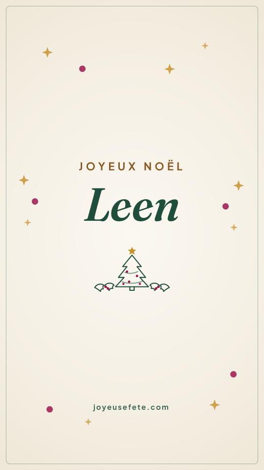 Image « Joyeux Noël Leen » au format story
