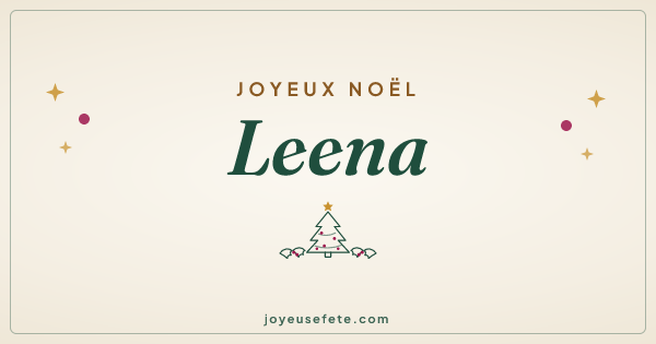Image « Joyeux Noël Leena » au format large