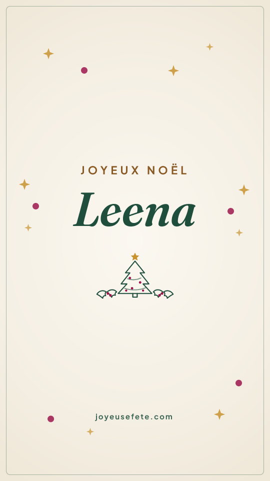 Image « Joyeux Noël Leena » au format story