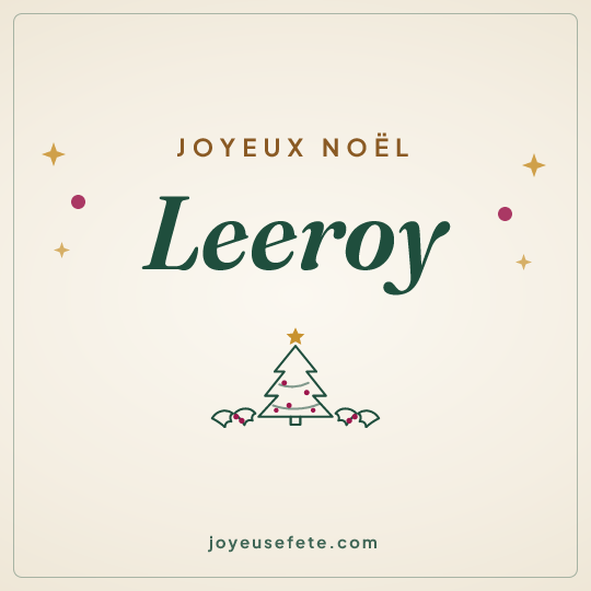 Image carrée « Joyeux Noël Leeroy » pour WhatsApp