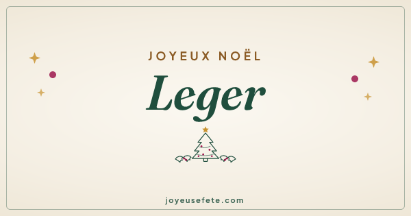 Image « Joyeux Noël Leger » au format large