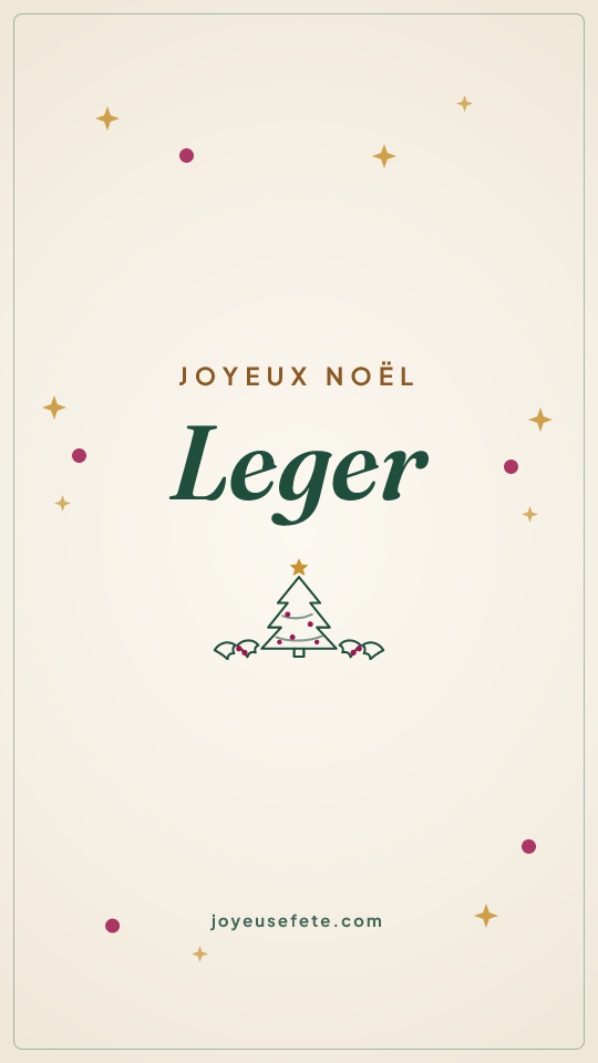 Image « Joyeux Noël Leger » au format story